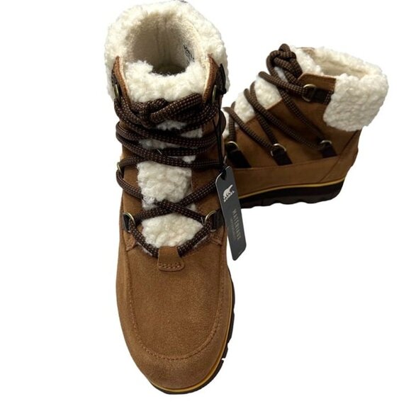 Sorel Harlow Lace Cozy Bootie Velvet Tan Blackened Brown Womens US 6 - Picture 12 of 12